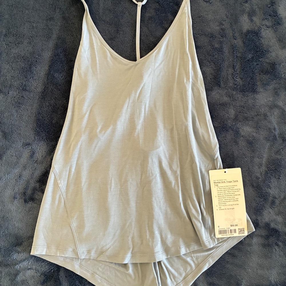 NWT Light Blue Lululemon Modal-Silk Yoga Tank Top